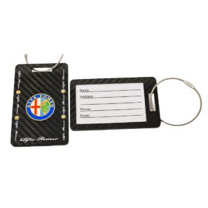 Alfa Romeo Logo Carbon Fiber Luggage Tags Exotic Carbon Fiber