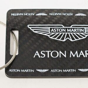 Aston Martin Text and  Logo Carbon Fiber Luggage Tags