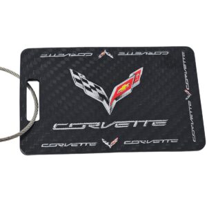 Corvette C7 Logo Carbon Fiber Luggage Tags Exotic Carbon Fiber