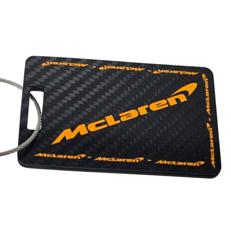 McLaren Orange Logo Carbon Fiber Luggage Tags Exotic Carbon Fiber
