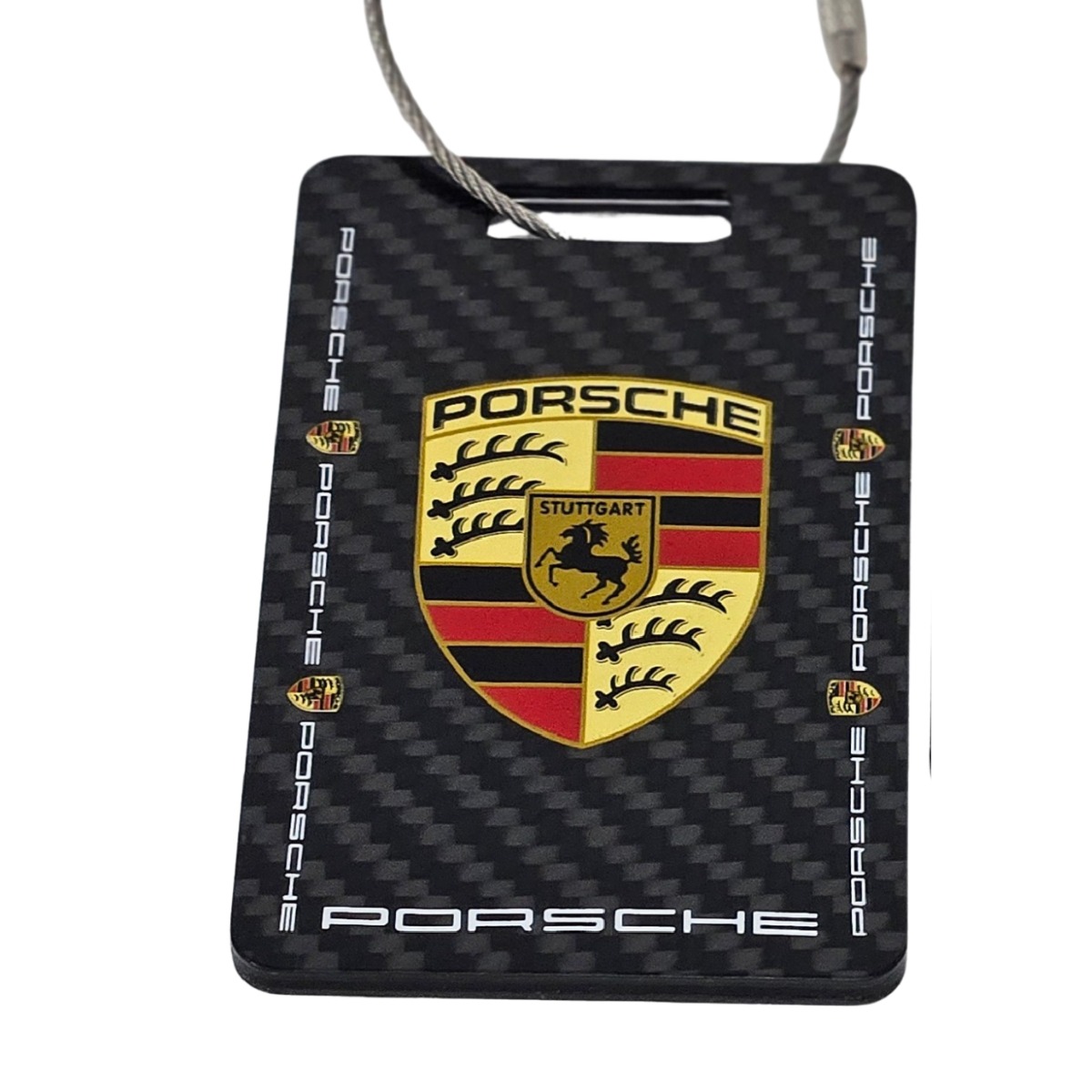 Porsche Logo Carbon Fiber Luggage Tags - Exotic Carbon Fiber